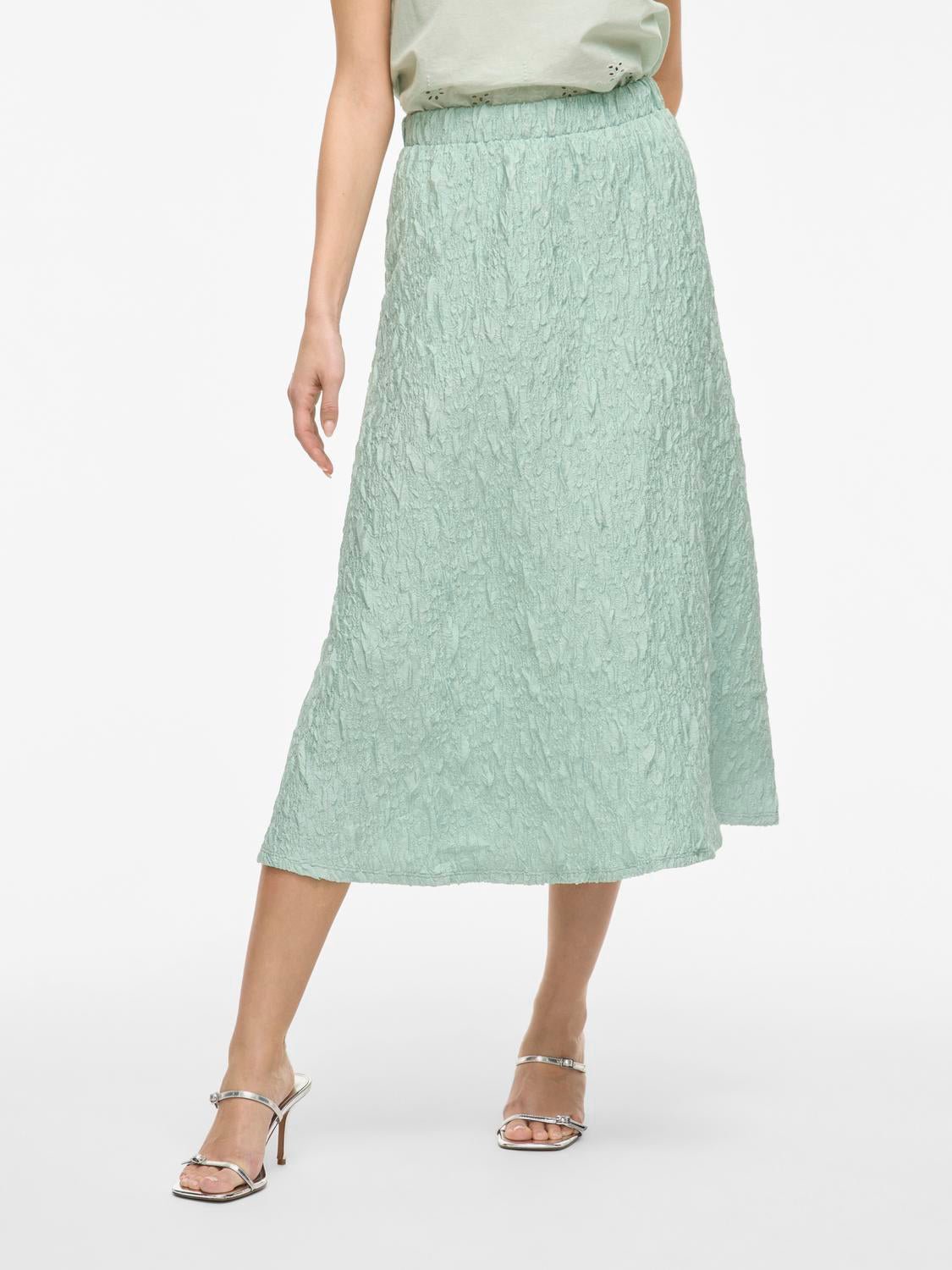 VISOPHIA Midi Skirt - Silt Green - VERO MODA & VILA Bergvik